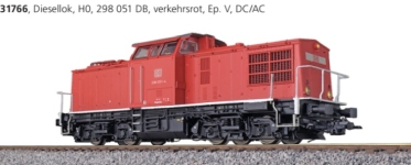 ESU 31766 - H0 - Diesellok BR 298, DB, Ep. V - AC/DC-Sound